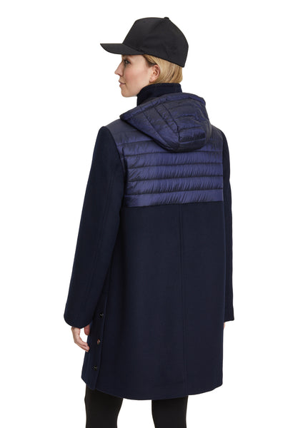 Wool Blend Coat with Padded Insert