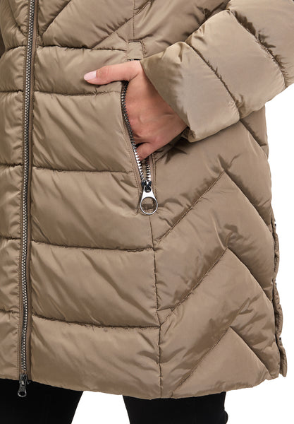 Quilted Coat with Hood