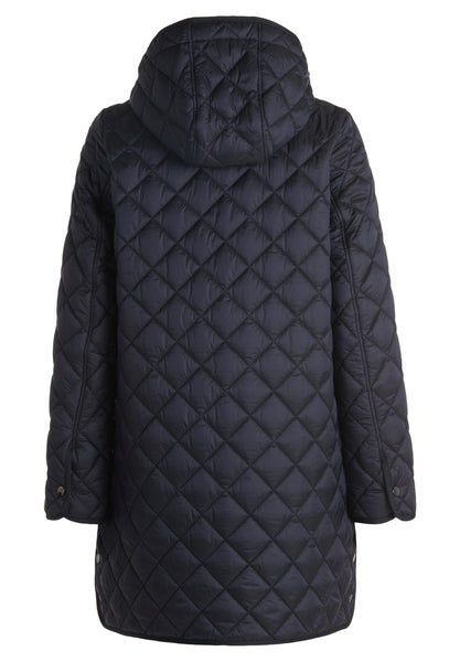 Quilted Coat in Navy