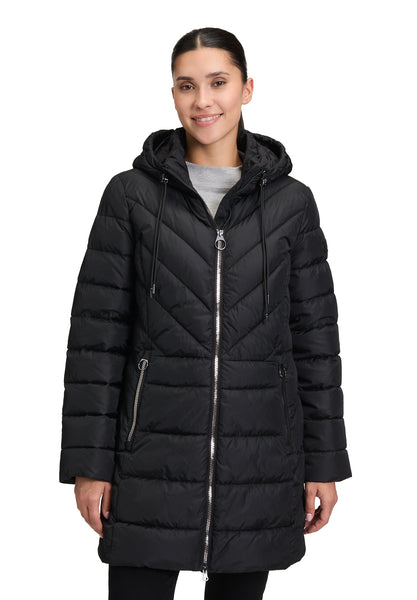 Quilted Coat with Hood