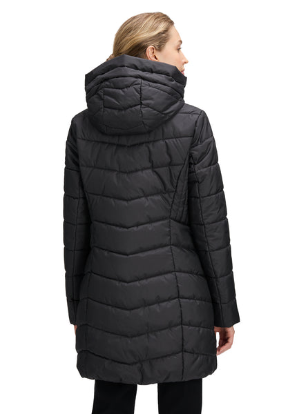 Padded Coat with Faux Fur Collar