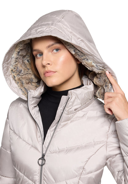 Padded Coat with Faux-Fur Lined Hood