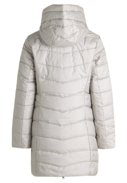 Padded Coat with Faux Fur Collar