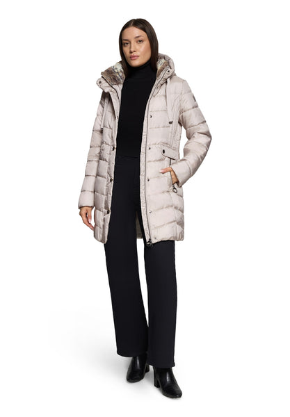 Padded Coat with Faux Fur Collar