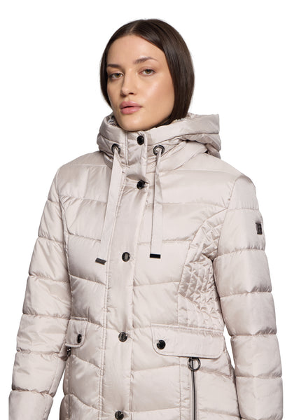 Padded Coat with Faux Fur Collar