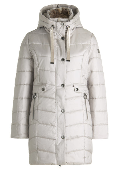 Padded Coat with Faux Fur Collar