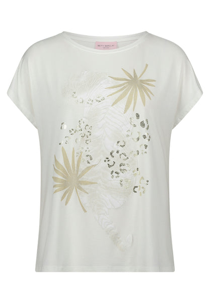 Short-Sleeve Top with Tiger Design