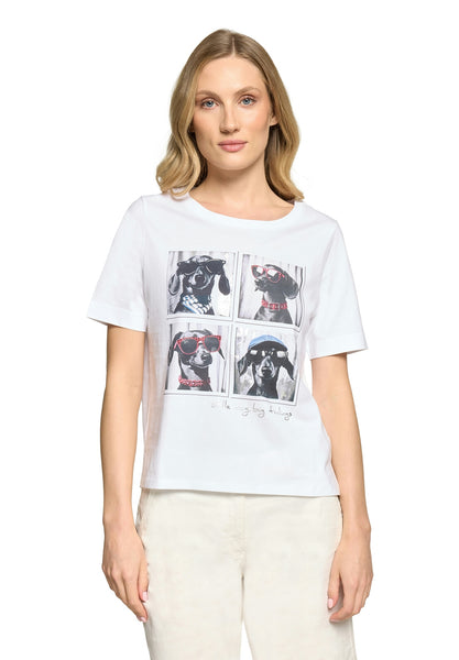 T-Shirt with Dog Print