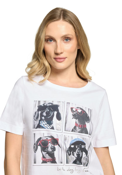 T-Shirt with Dog Print