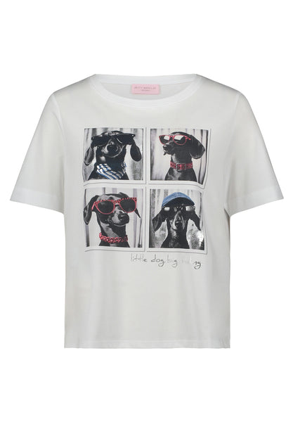 T-Shirt with Dog Print