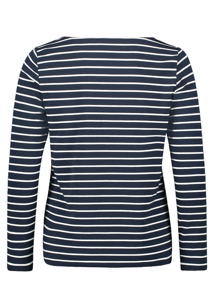 Navy Striped Top