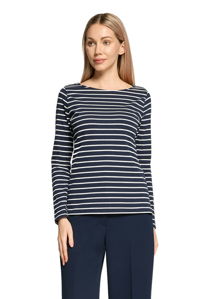 Navy Striped Top