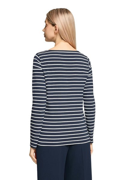 Navy Striped Top