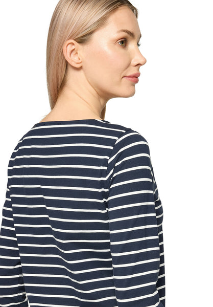 Navy Striped Top