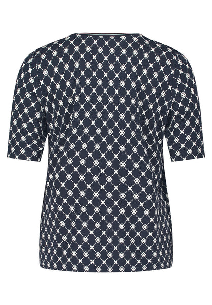Navy T-Shirt with Graphic Print