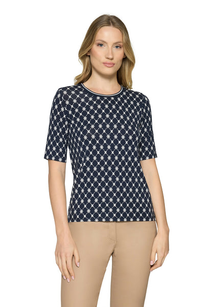 Navy T-Shirt with Graphic Print