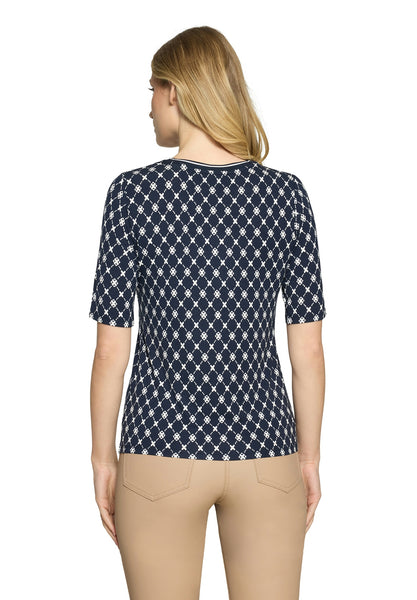 Navy T-Shirt with Graphic Print