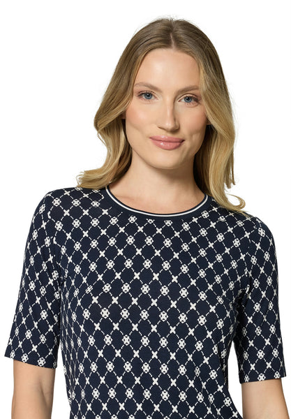 Navy T-Shirt with Graphic Print