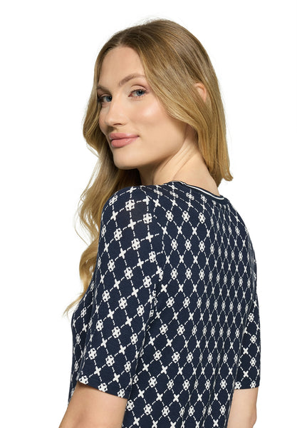 Navy T-Shirt with Graphic Print
