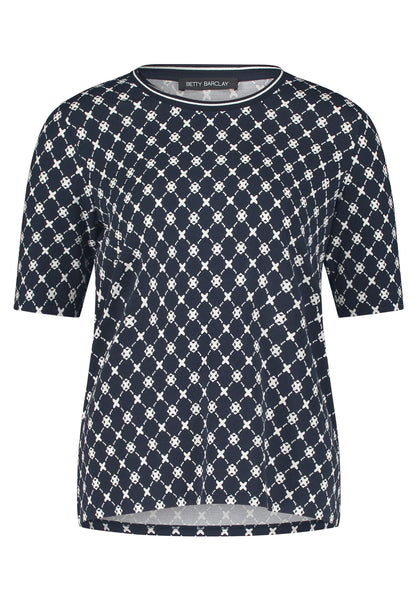 Navy T-Shirt with Graphic Print
