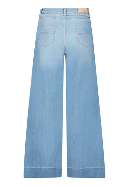Wide-Leg Denims with Tie Belt