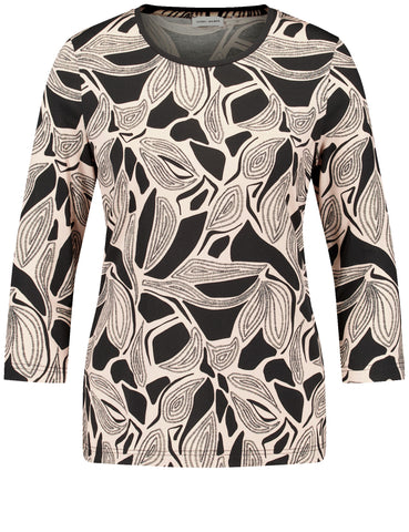 Top with Leaf Print