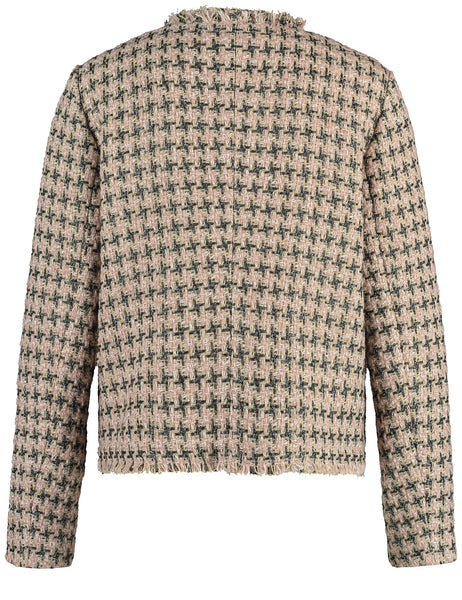 Wool-Blend Checked Jacket