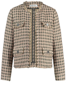 Wool-Blend Checked Jacket