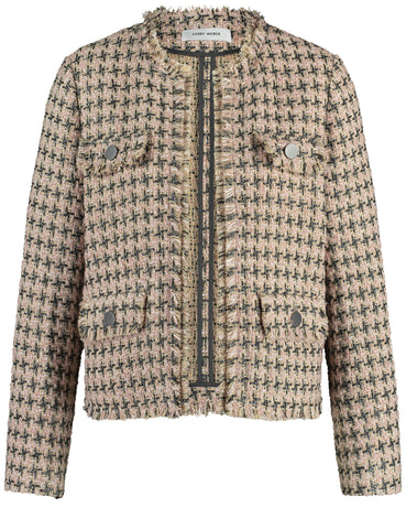 Wool-Blend Checked Jacket