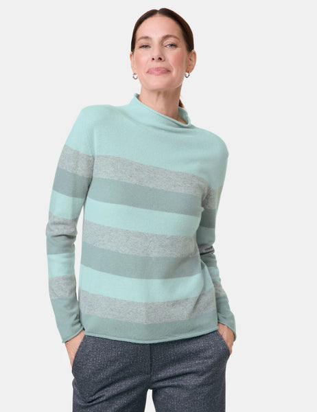 Wool/Cashmere Jumper with Stripes
