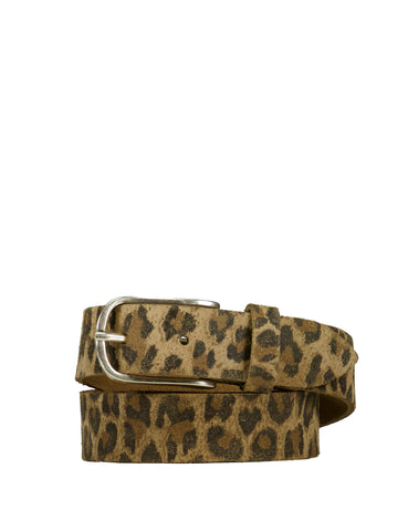 Animal Print Leather Belt