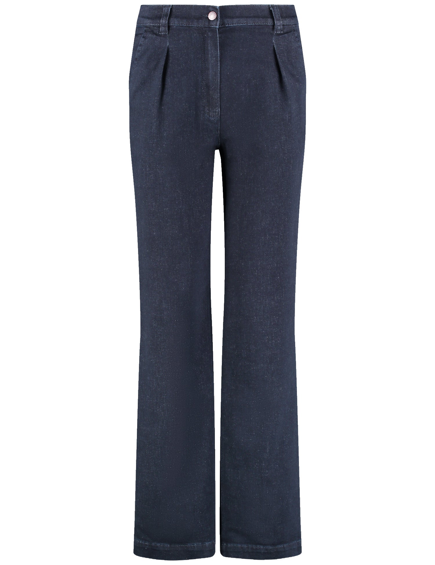 Wide-Leg Dark Denims