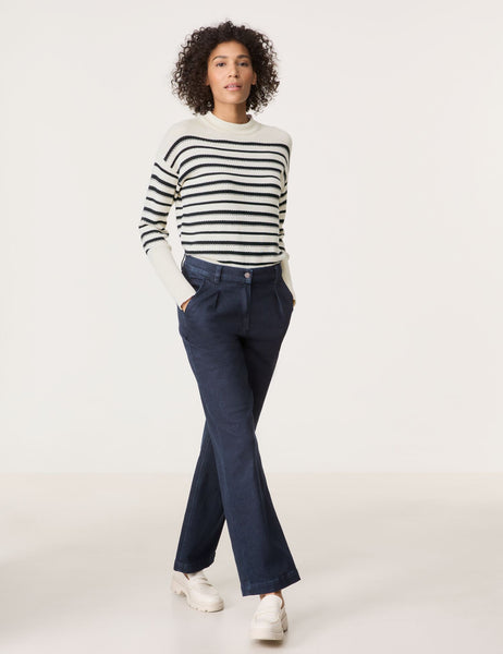 Wide-Leg Dark Denims