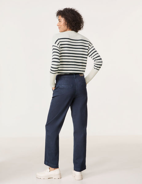 Wide-Leg Dark Denims