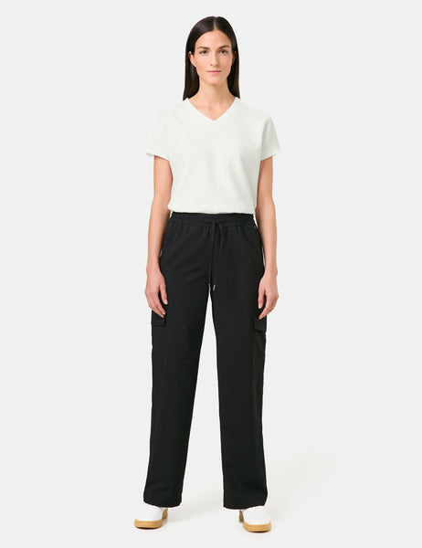 Wide-Leg Pull-On Pants