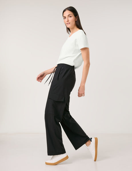 Wide-Leg Pull-On Pants