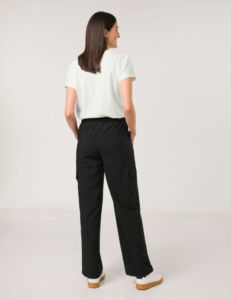 Wide-Leg Pull-On Pants