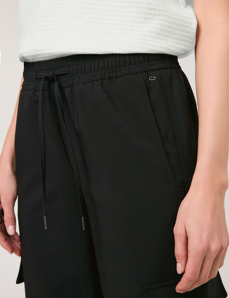 Wide-Leg Pull-On Pants