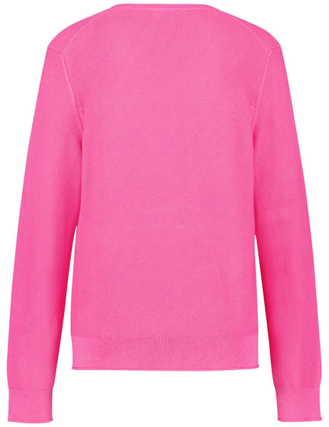 Cotton Knit with V-Neck