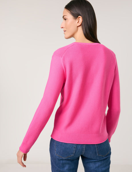 Cotton Knit with V-Neck