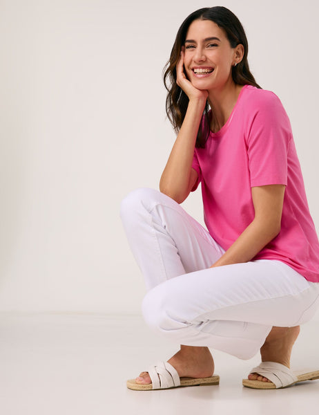 T-Shirt with Chiffon Trim