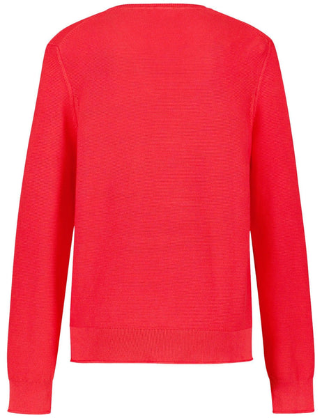 Cotton Knit with V-Neck