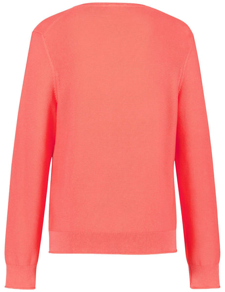 Cotton Knit with V-Neck
