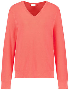 Cotton Knit with V-Neck