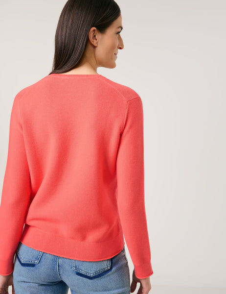 Cotton Knit with V-Neck