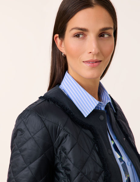 Jacket with Quilting in Navy