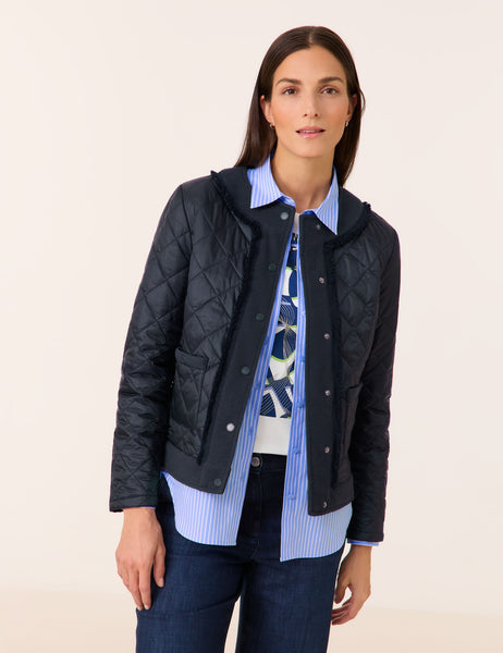 Jacket with Quilting in Navy