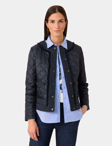 Jacket with Quilting in Navy