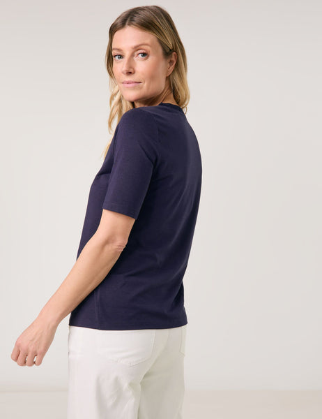 T-Shirt with Chiffon Trim