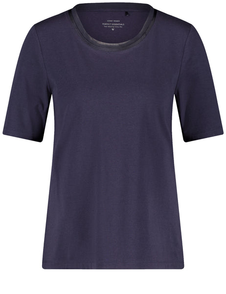 T-Shirt with Chiffon Trim